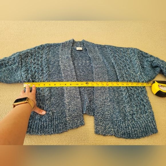 EUC Cabi Blue Cable Open Cardigan - Picture 6 of 14